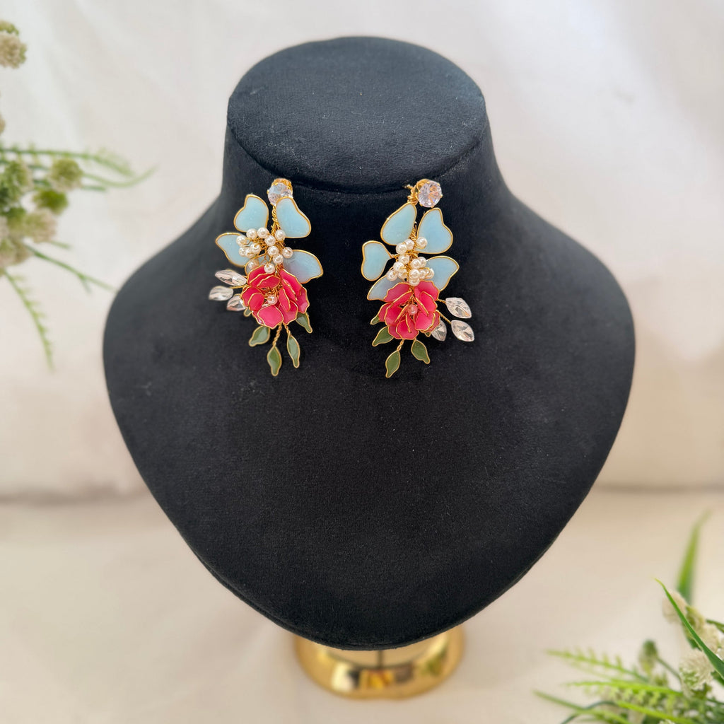 Rosaline Blue Earrings Florase image 1